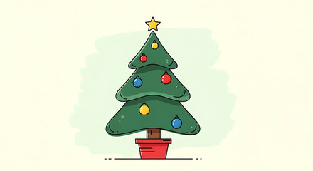 christmas tree illustration