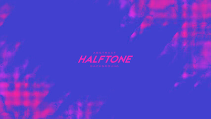 Abstract vector torn monochrome halftone background. Scrathed dotted texture element. Diagonal composition