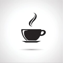 Obraz premium Coffee cup icon silhouette