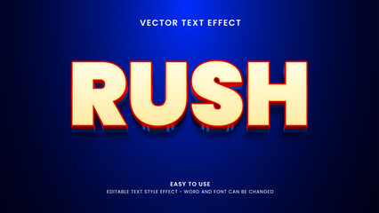 Obraz premium editable text effect rush 3d style premium vector
