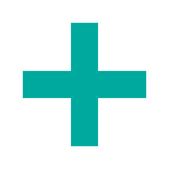 Green Plus Icon PNG. Green Cross, Plus Symbol Medical First Aid Sign Logo.