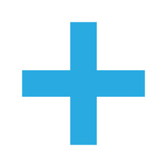 Blue Plus Icon PNG. Blue Plus, Cross Symbol