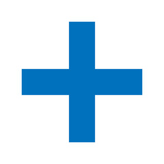 Blue Plus Icon PNG. Blue Plus, Cross Symbol