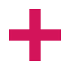 Pink Plus Icon. Pink Plus Cross Symbol, Medical First Aid Pharmacy Logo, Sign PNG.