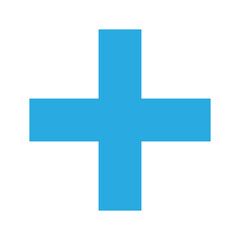 Blue Plus Icon PNG. Blue Plus, Cross Symbol
