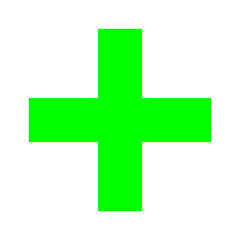 Green Plus Icon PNG. Green Cross, Plus Symbol Medical First Aid Sign Logo.