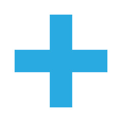 Blue Plus Icon PNG. Blue Plus, Cross Symbol
