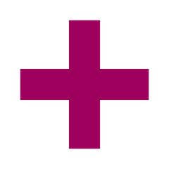 Pink Plus Icon. Pink Plus Cross Symbol, Medical First Aid Pharmacy Logo, Sign PNG.