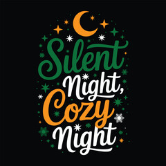 silent night cozy night t shirt design