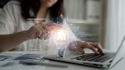 AI Assistant Brain Processor with LLM Technology, Big Data, Machine Learning, Generative AI for Business Support, Future Agentic AI Technology and Artificial Intelligence Prompt Engineering. Spline