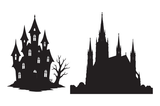 silhouette of the castle