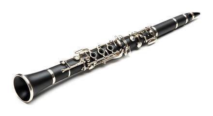 Naklejka premium Clarinet isolated on white.