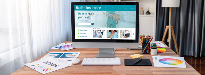 Health insurance web site brisk registration system for easy form filling