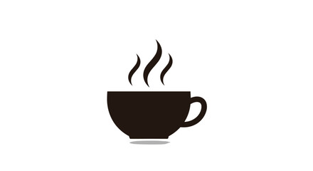 Steaming hot coffee cup vector illustration, a cozy and warm beverage symbol graphic, isolated on a transparent background for digital design projects