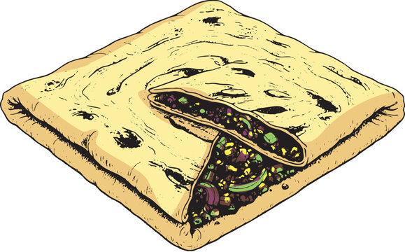 yellow pastry food cut open clip art preview