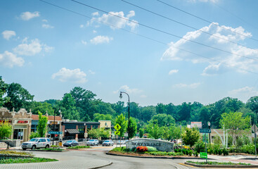 Fototapeta premium Emory Village in Atlanta Georgia