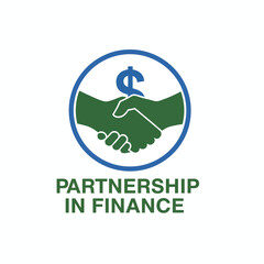 Fototapeta premium Handshake Dollar Logo – Partnership in Finance