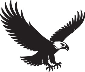 Fototapeta premium Majestic silhouette of an eagle in flight