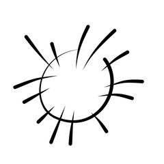 Comic cartoon boom speed effect, explosive motion line. Comic explosion, explosive smoke, cartoon vector icon speed line. Sketch action effect sketch sketch sketch sketch sketch hand drawn. Vector ill