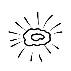 Comic cartoon boom speed effect, explosive motion line. Comic explosion, explosive smoke, cartoon vector icon speed line. Sketch action effect sketch sketch sketch sketch sketch hand drawn. Vector ill