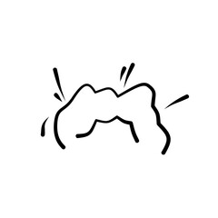 Comic cartoon boom speed effect, explosive motion line. Comic explosion, explosive smoke, cartoon vector icon speed line. Sketch action effect sketch sketch sketch sketch sketch hand drawn. Vector ill