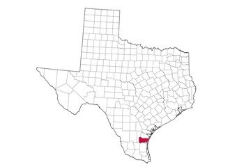 Location Of Kleberg County in Texas Map, USA