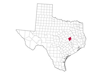  Location Of Robertson County in Texas Map, USA