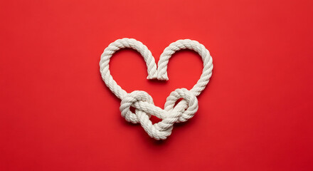 red heart on a rope