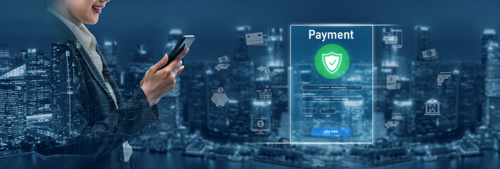Secure online payments ensure smooth e-commerce with safe transactions, digital payment systems,...