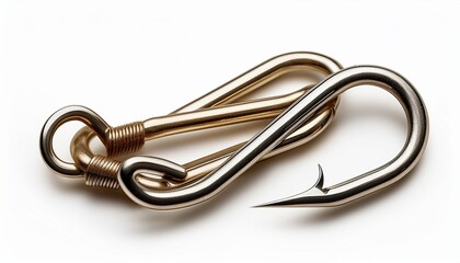 Fototapeta premium fishing hook isolated on transparent or white background