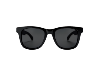 Black Sunglasses Against a Dark Background