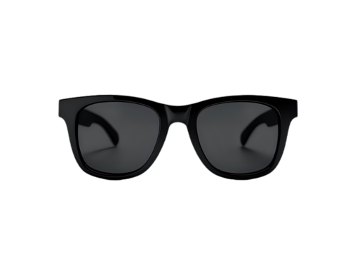 Black Sunglasses Against a Dark Background