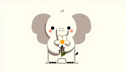cute elephant animal illustration