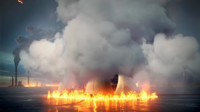Dramatic global warming video: Earth ablaze amid lightning & industrial pollution