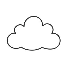 Hand-Drawn Doodle Cloud Illustration PNG on Transparent Background