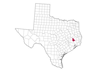 Location Of Kenedy County in Texas Map
