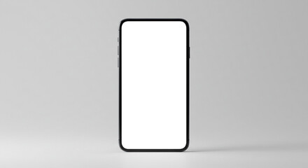 Modern smartphone with blank white screen ready for your creative design and content placement
