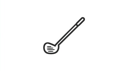 Golf club illustration with thin lines. Single object isolated against plain background