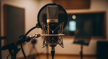 Professional Microphone in Studio
