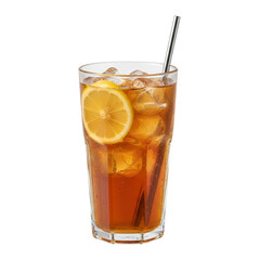 Refreshing Iced Tea with Lemon and Ice