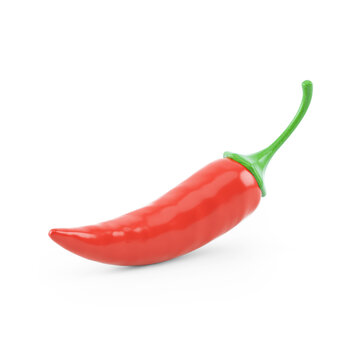 3d illustration of a red chili pepper