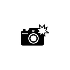 retro camera on white background