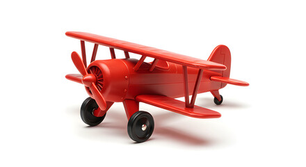 Toy airplane isolated on white.
