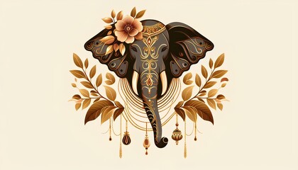 Beautiful and cute animal and leaf artwork