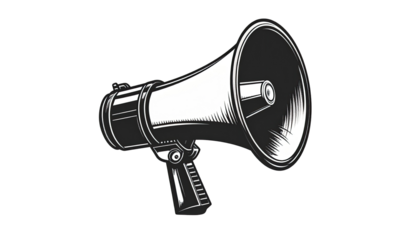 Vintage-style megaphone graphic (1)