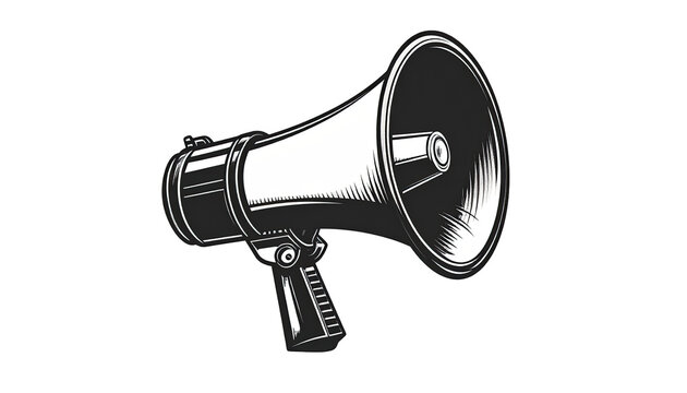Vintage-style megaphone graphic (1)