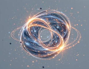 Abstract Glowing Network Connection