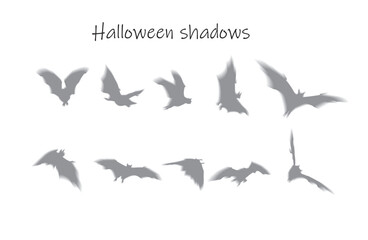 Halloween bats shadows