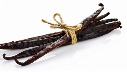 Vanilla Beans Isolated On White