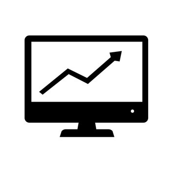 computer monitor with graph